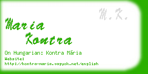 maria kontra business card
